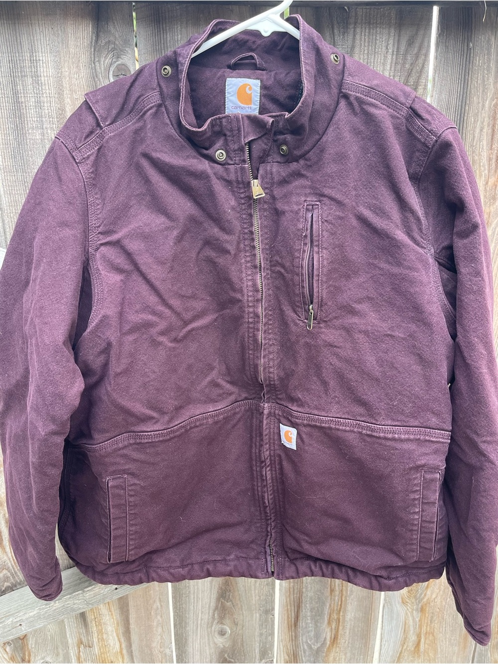 Carhartt Full Swing Caldwell Jacket Women’s Size M Plum Sherpa Lined Workwear